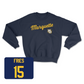 Navy Men's Lacrosse Script Crew 2 Small / Griffin Fries | #15