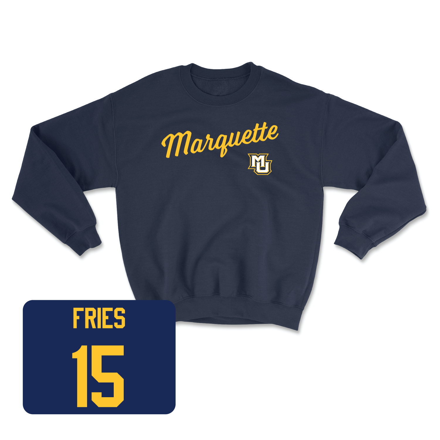 Navy Men's Lacrosse Script Crew 2 Large / Griffin Fries | #15