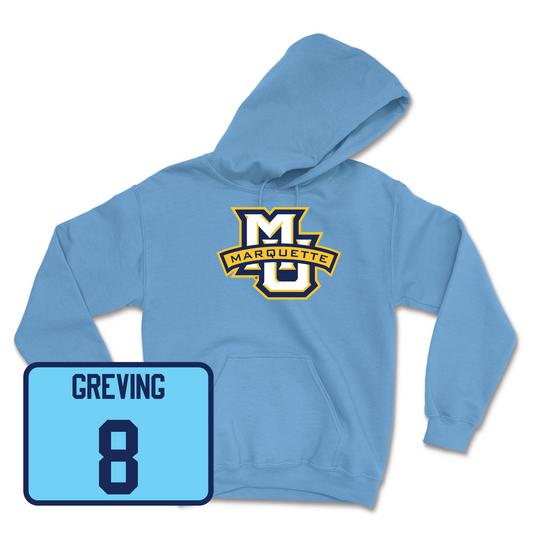 Championship Blue Women's Lacrosse Marquette Hoodie Youth Small / Hannah Greving | #8