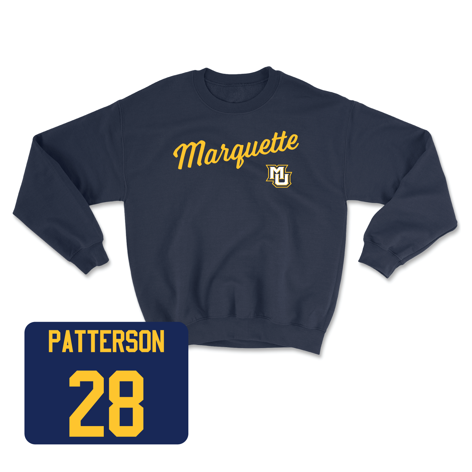 Navy Men's Lacrosse Script Crew 2 Small / Holden Patterson | #28