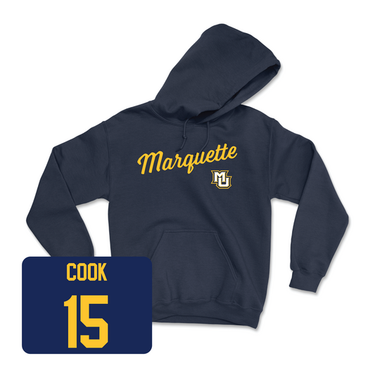 Navy Women's Soccer Script Hoodie - Josie Bieda