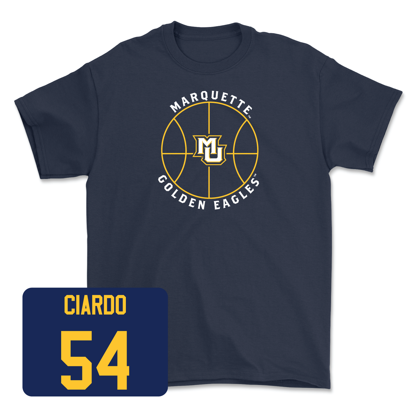 Navy Men's Basketball Hardwood Tee Small / Jake Ciardo | #54