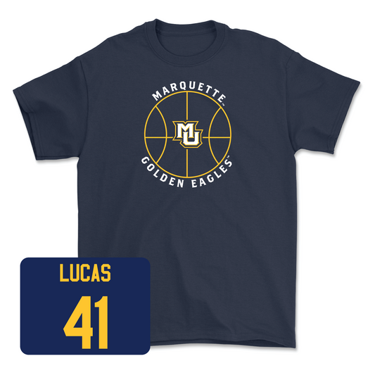 Navy Men's Basketball Hardwood Tee - Jonah Lucas