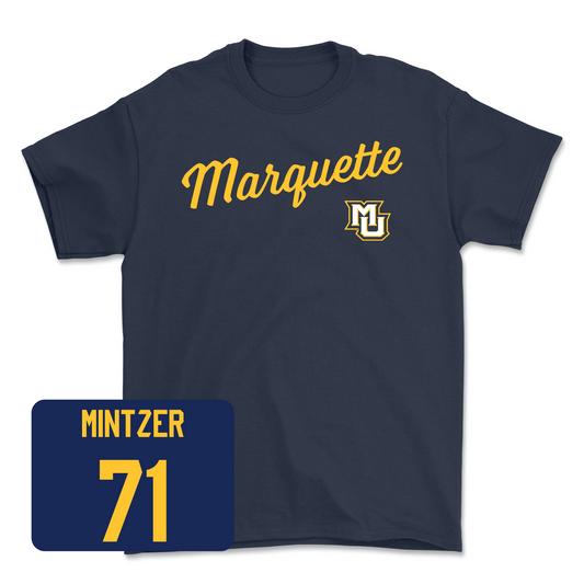 Navy Men's Lacrosse Script Tee - Kayden Rogers