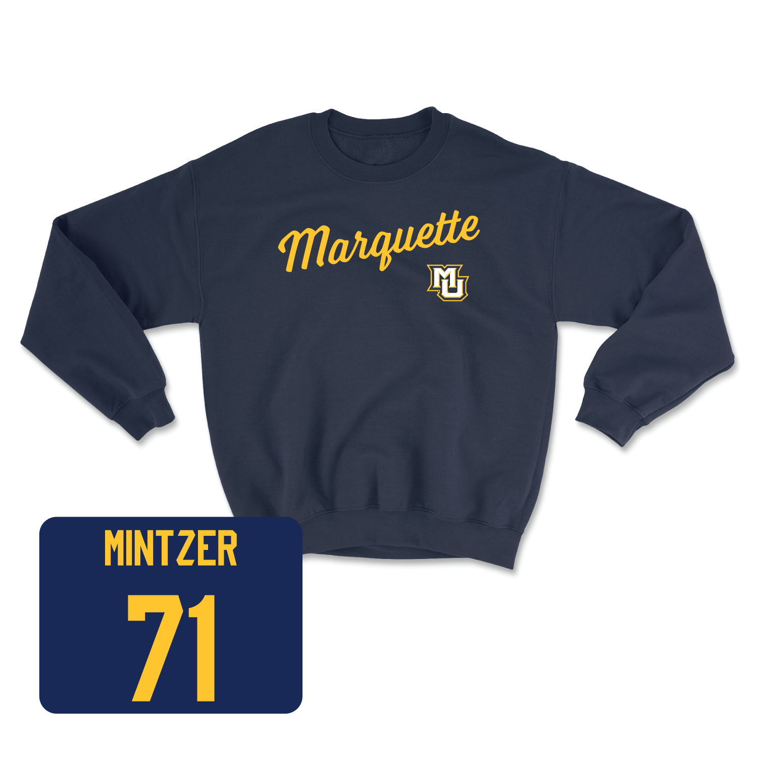 Navy Men's Lacrosse Script Crew 3 Large / Justin Mintzer | #71