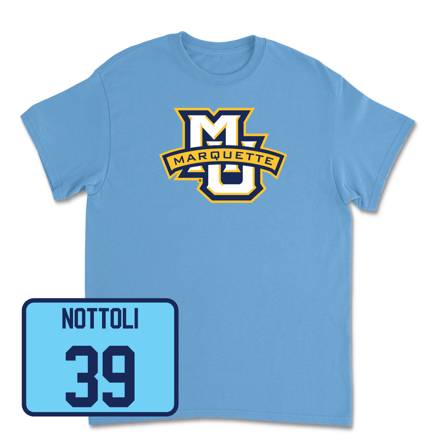 Championship Blue Men's Lacrosse Marquette Tee - Hayden Miller