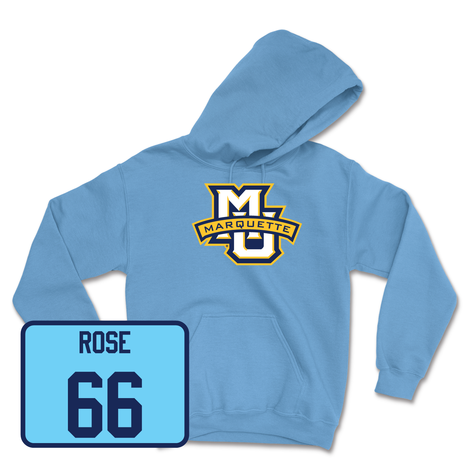 Championship Blue Men's Lacrosse Marquette Hoodie 2 Medium / Jackson Rose | #66