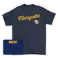 Navy Track & Field Script Tee Large / Julian Wright