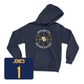 Navy Men's Basketball Hardwood Hoodie Small / Kameron Jones | #1