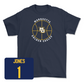 Navy Men's Basketball Hardwood Tee Small / Kameron Jones | #1