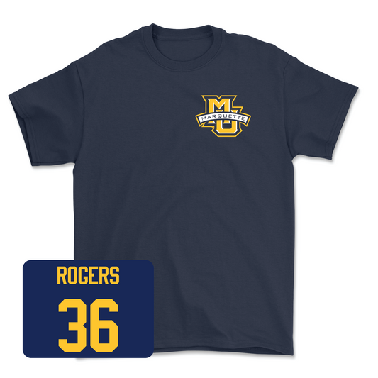 Navy Men's Lacrosse Classic Tee 3 Youth Small / Kayden Rogers | #36