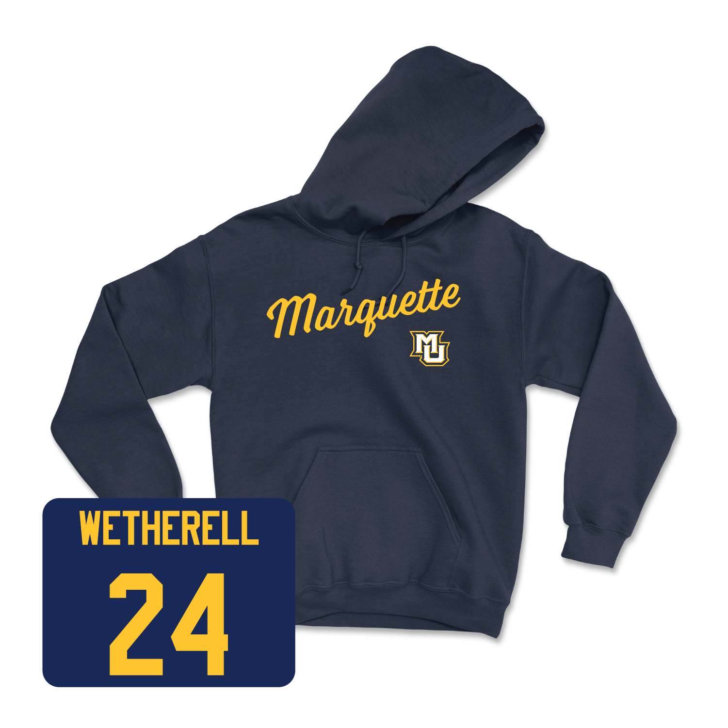 Navy Women's Soccer Script Hoodie 2 Small / Katrina Wetherell | #24