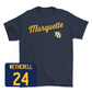 Navy Women's Soccer Script Tee 2 Small / Katrina Wetherell | #24