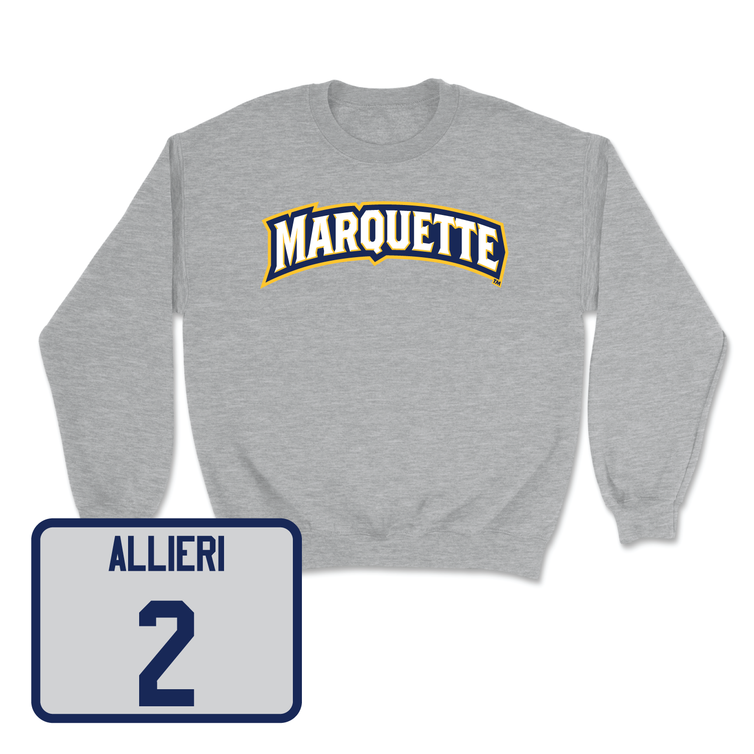 Sport Grey Men's Lacrosse Wordmark Crew 3 Small / Michael Allieri | #2