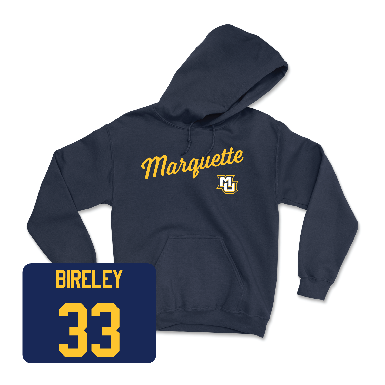 Navy Women's Lacrosse Script Hoodie 2 Small / Meg Bireley | #33