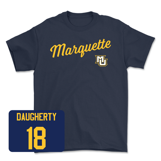 Navy Women's Volleyball Script Tee 2 Youth Small / Morgan Daugherty | #18