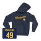 Navy Men's Lacrosse Script Hoodie 3 Medium / Max Kruszeski | #49