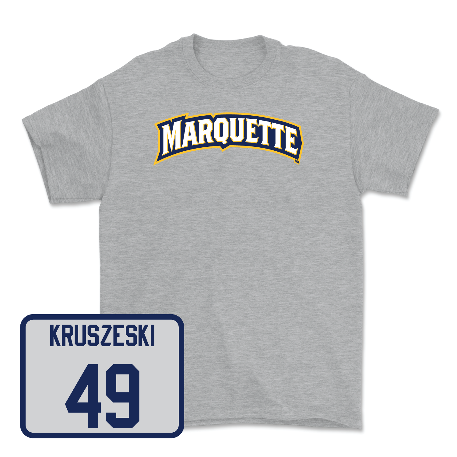 Sport Grey Men's Lacrosse Wordmark Tee 3 Medium / Max Kruszeski | #49