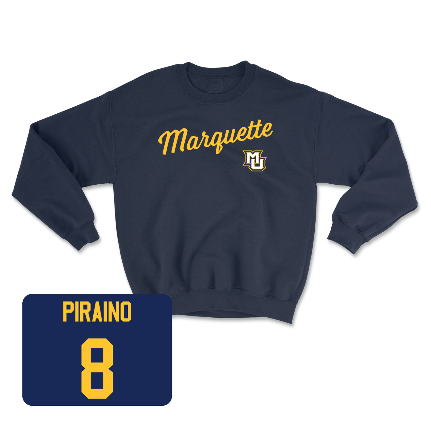 Navy Men's Lacrosse Script Crew 3 Medium / Mike Piraino | #8