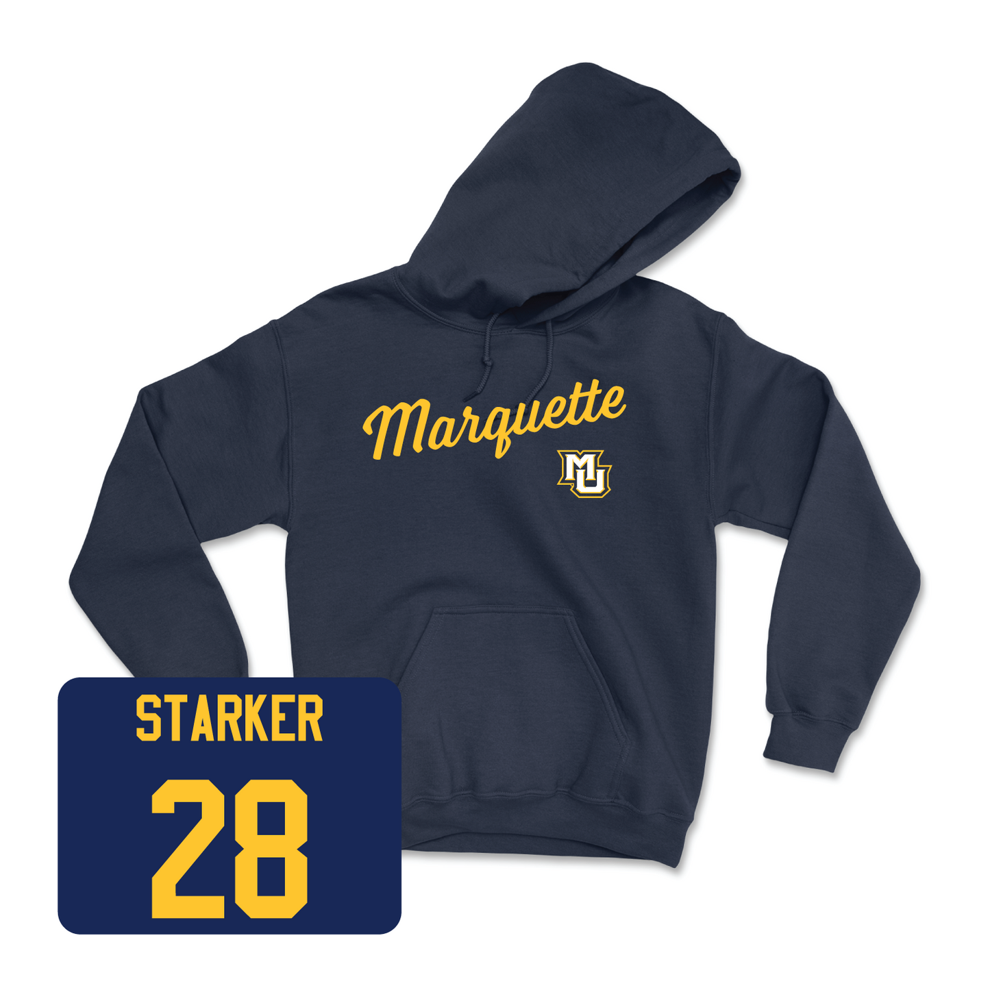 Navy Women's Soccer Script Hoodie 2 Small / Maggie Starker | #28