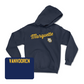 Navy Track & Field Script Hoodie Medium / Mitchell Vanvooren