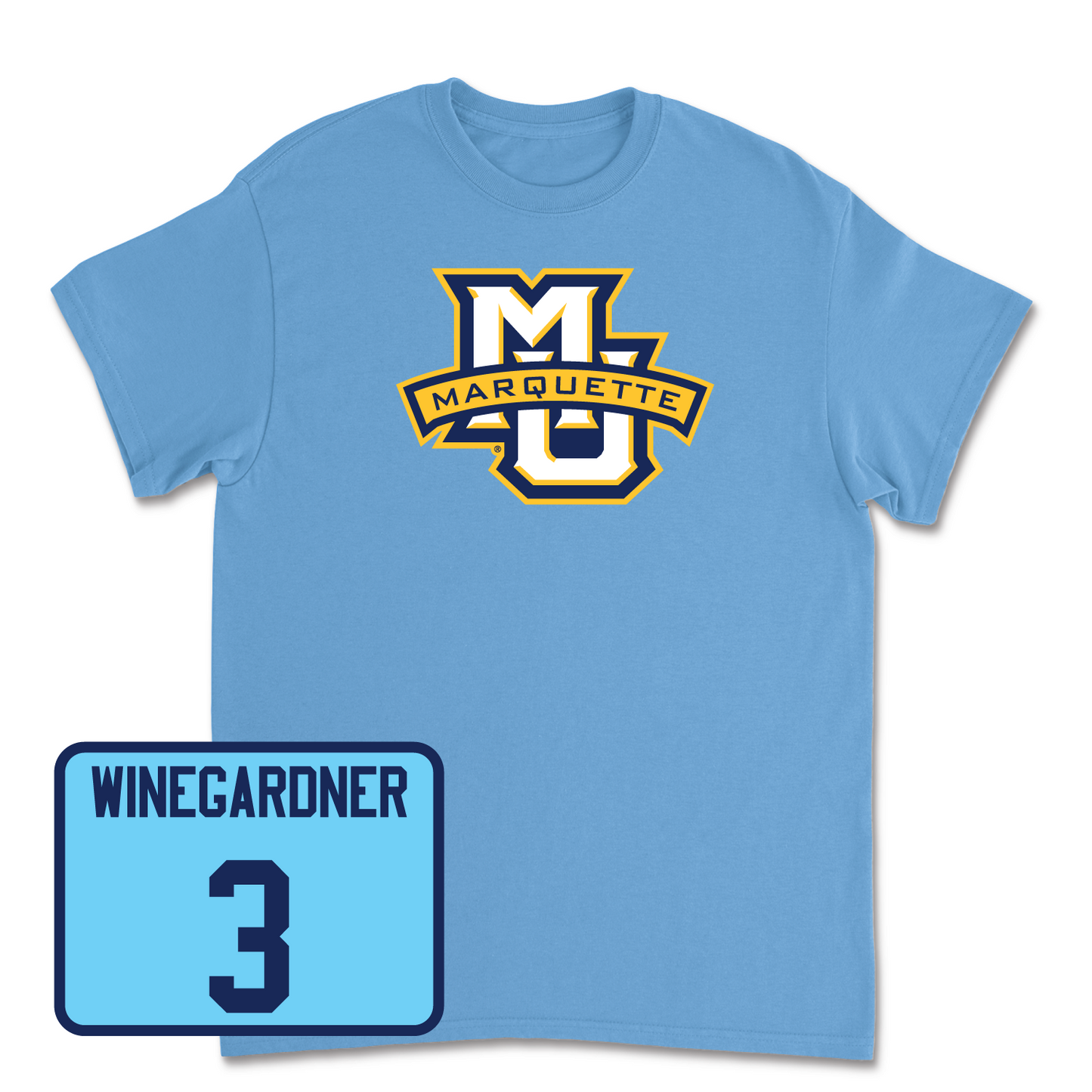 Championship Blue Men's Lacrosse Marquette Tee - Kayden Rogers