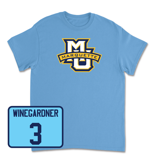 Championship Blue Men's Lacrosse Marquette Tee 3 Youth Small / Matthew Winegardner | #3