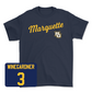 Navy Men's Lacrosse Script Tee 3 Small / Matthew Winegardner | #3