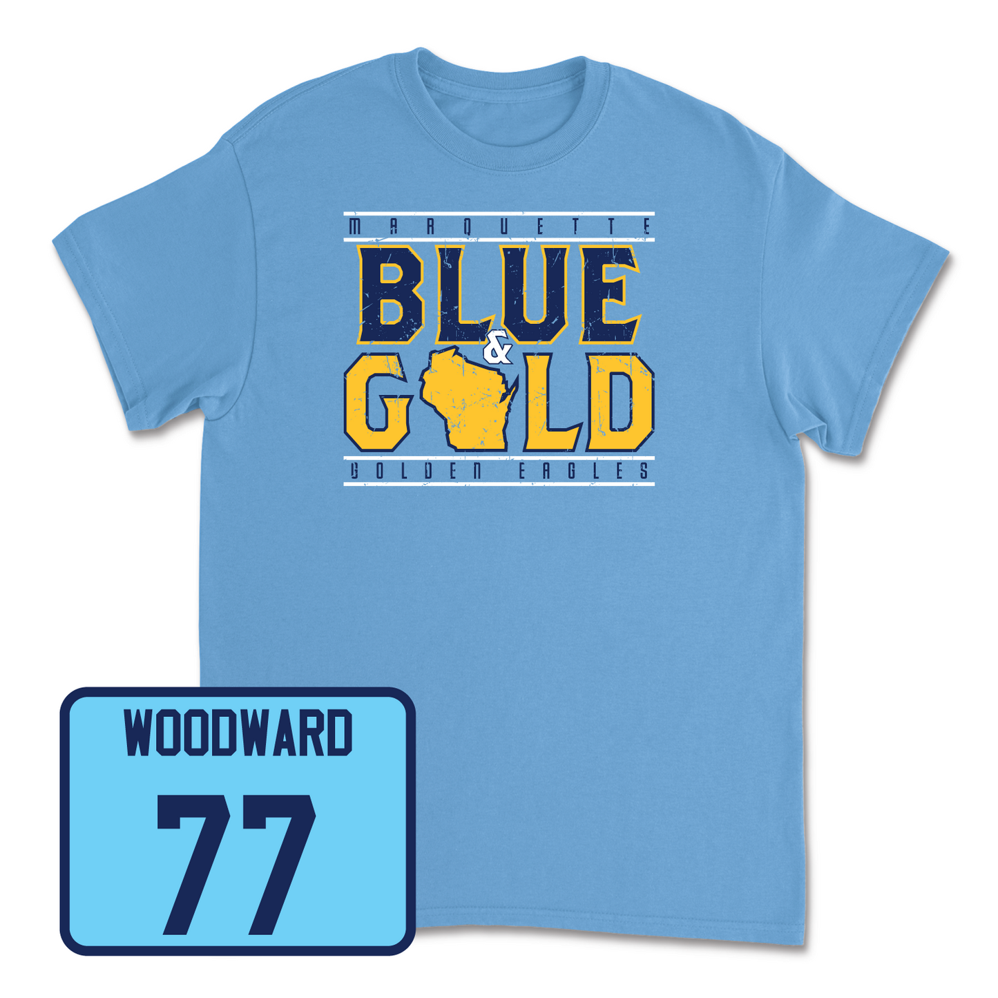 Championship Blue Men's Lacrosse State Tee 3 Small / Mason Woodward | #77