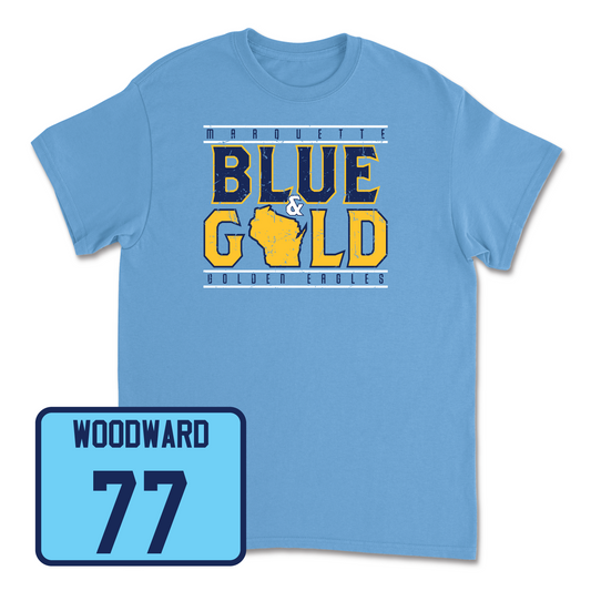 Championship Blue Men's Lacrosse State Tee 3 Youth Small / Mason Woodward | #77