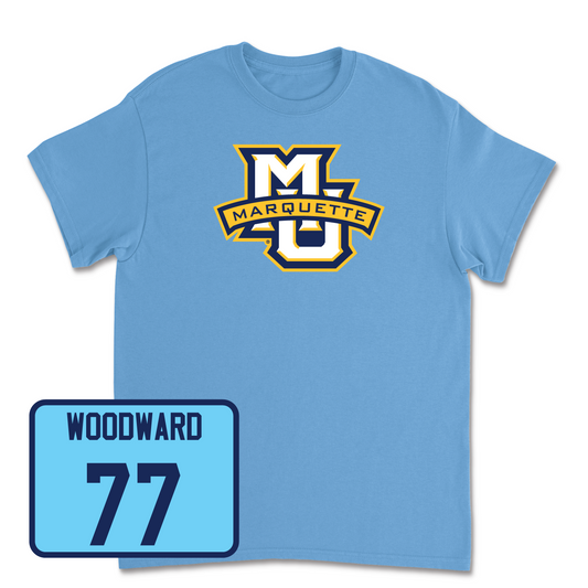 Championship Blue Men's Lacrosse Marquette Tee 3 Youth Small / Mason Woodward | #77