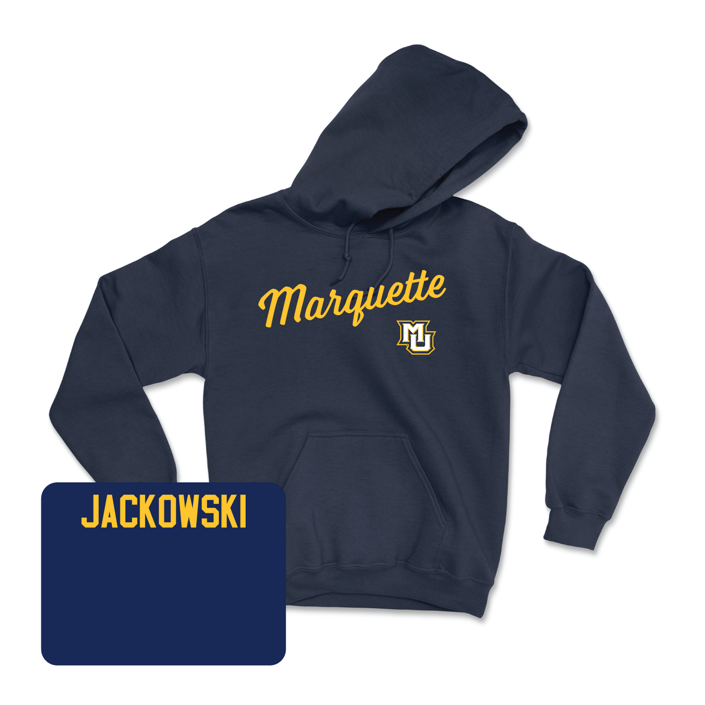 Navy Track & Field Script Hoodie 2 Medium / Natalia Jackowski