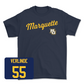 Navy Men's Lacrosse Script Tee 4 Youth Large / Noah Verlinde | #55