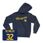 Navy Men's Lacrosse Script Hoodie 4 Small / Peter Detwiler | #32