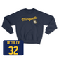 Navy Men's Lacrosse Script Crew 4 Medium / Peter Detwiler | #32