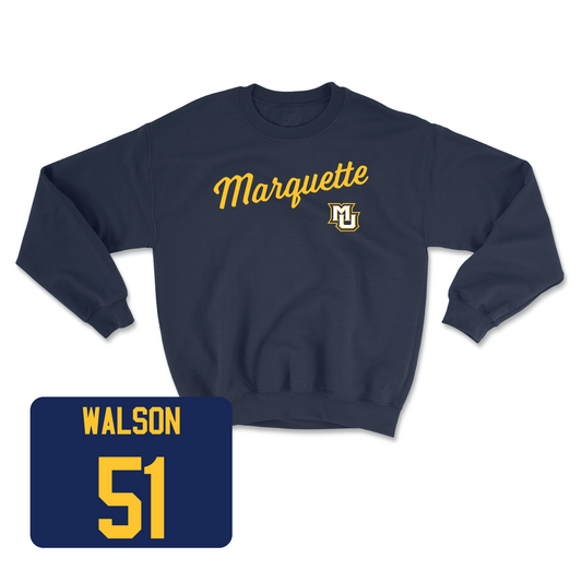 Navy Men's Basketball Script Crew Youth Small / RJ Walson | #51