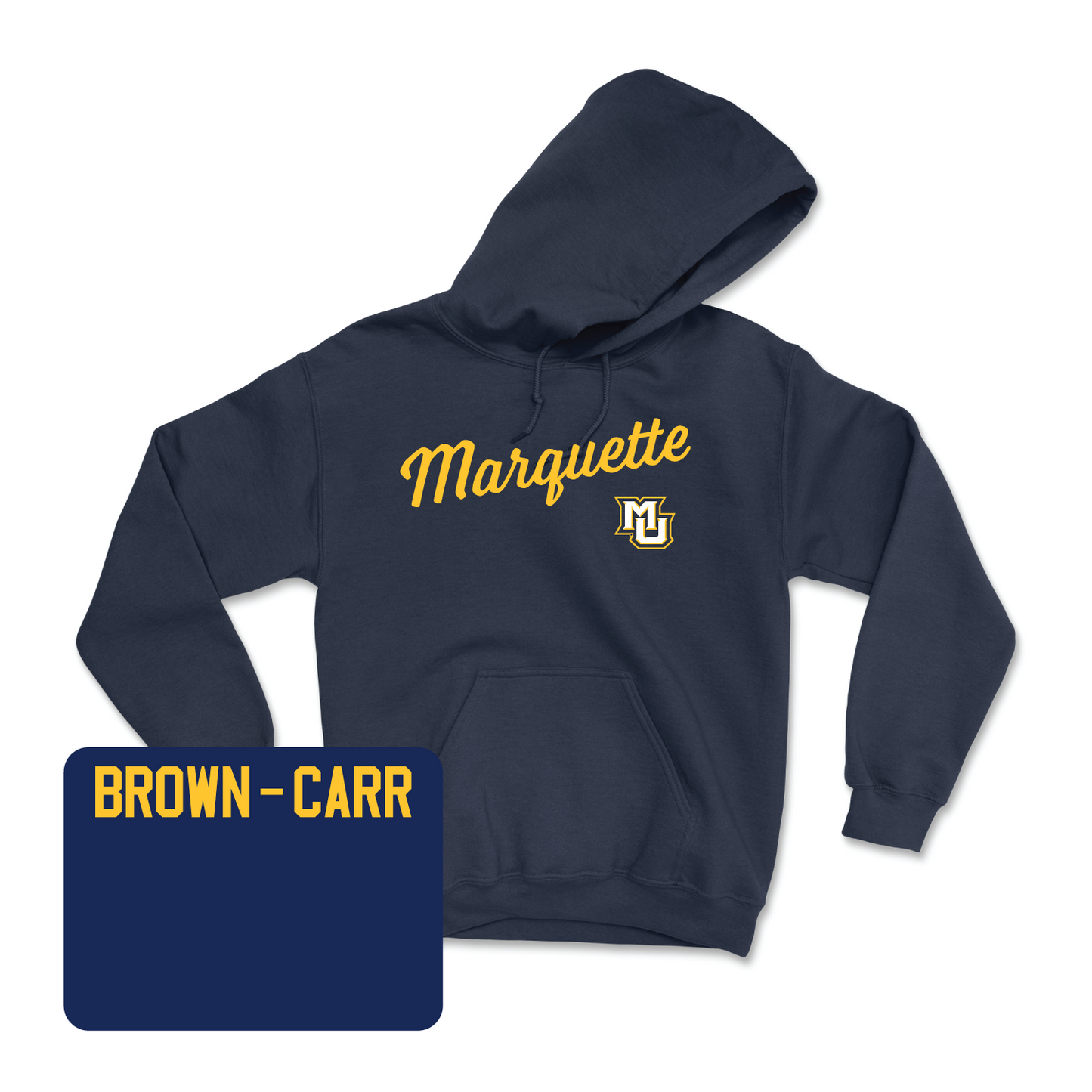 Navy Track & Field Script Hoodie 2 Small / Siani Brown-Carr