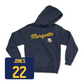 Navy Men's Basketball Script Hoodie - Sean Jones