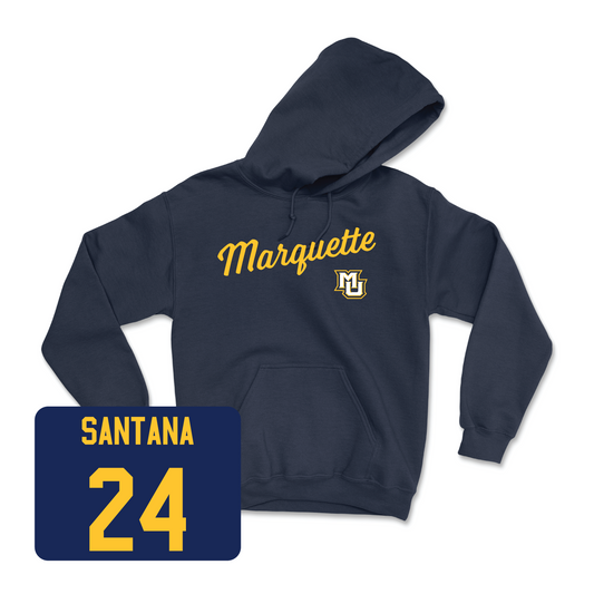 Navy Women's Lacrosse Script Hoodie 3 Youth Small / Sofia Santana | #24