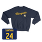 Navy Women's Lacrosse Script Crew 3 Small / Sofia Santana | #24