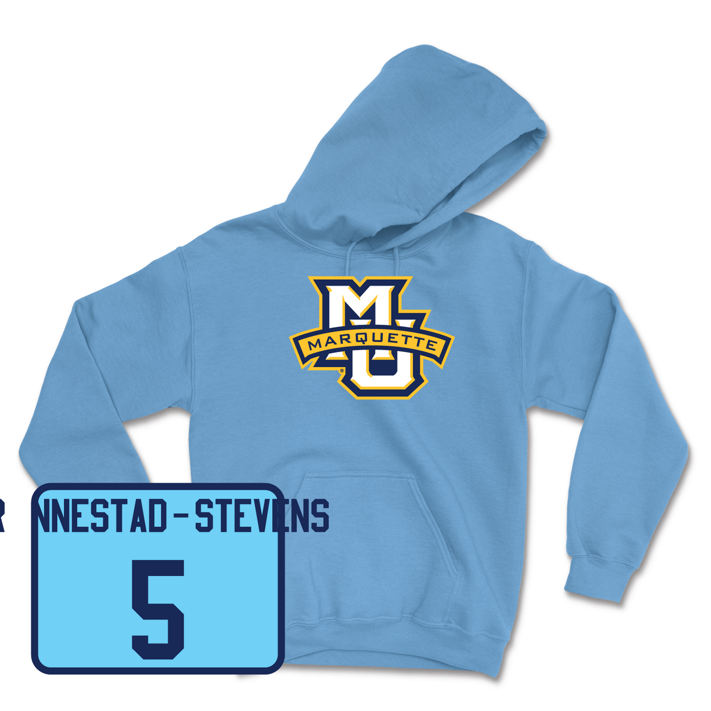 Championship Blue Men's Soccer Marquette Hoodie 2 Large / Tristan Rønnestad-Stevens | #5