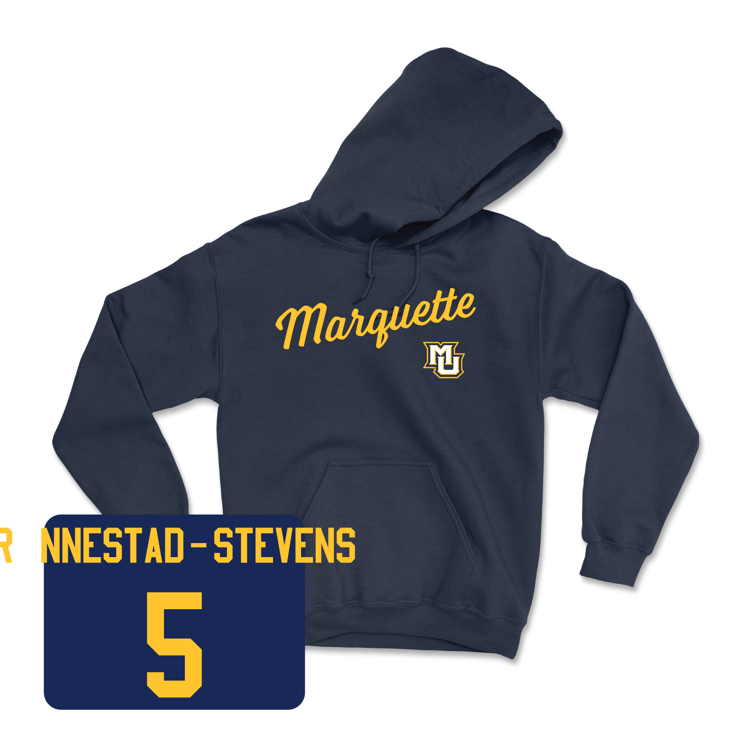 Navy Men's Soccer Script Hoodie 2 Small / Tristan Rønnestad-Stevens | #5