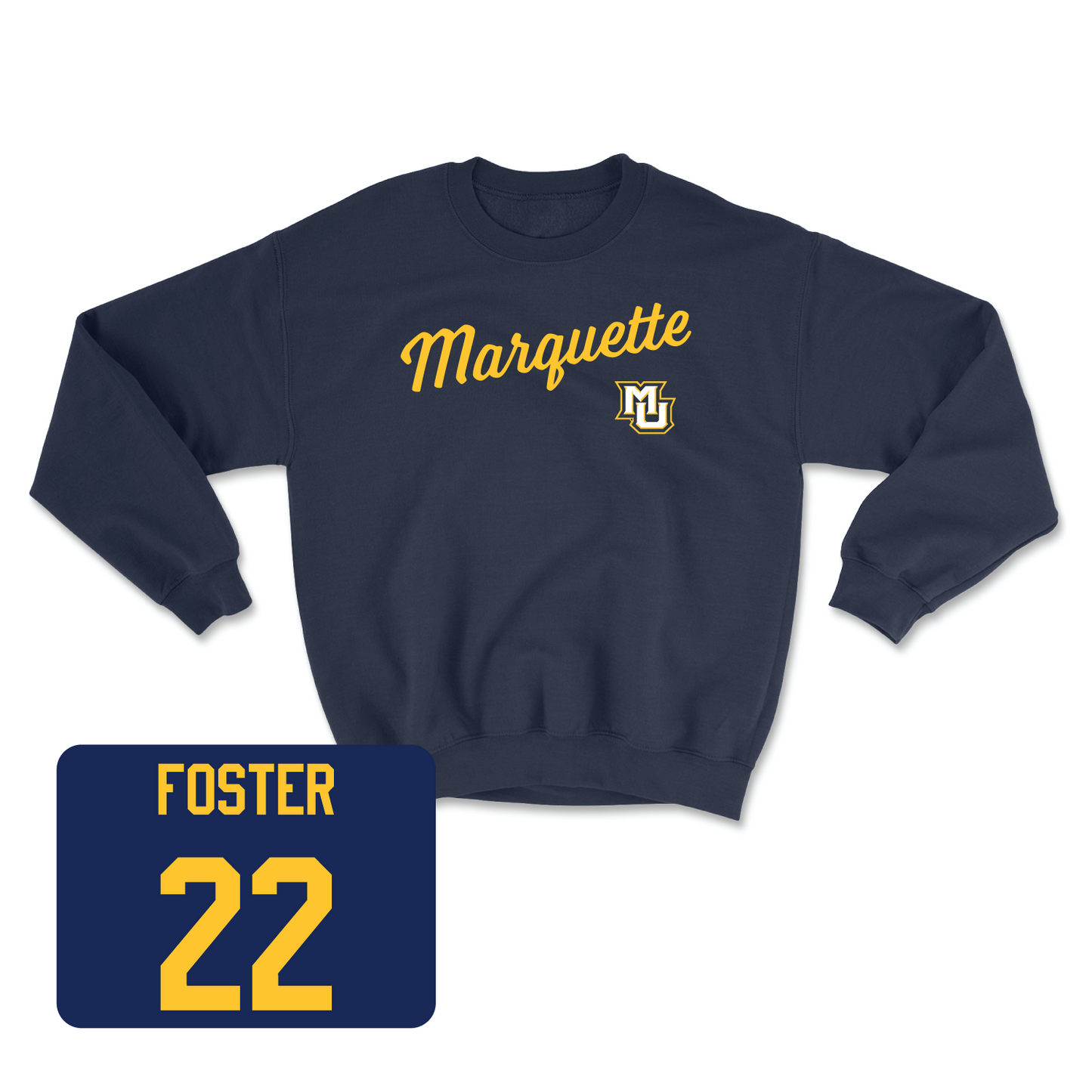 Navy Men's Lacrosse Script Crew 4 Youth Large / Will Foster | #22