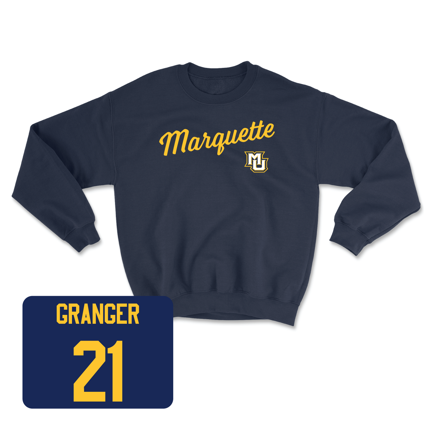 Navy Men's Lacrosse Script Crew 4 Medium / Zach Granger | #21