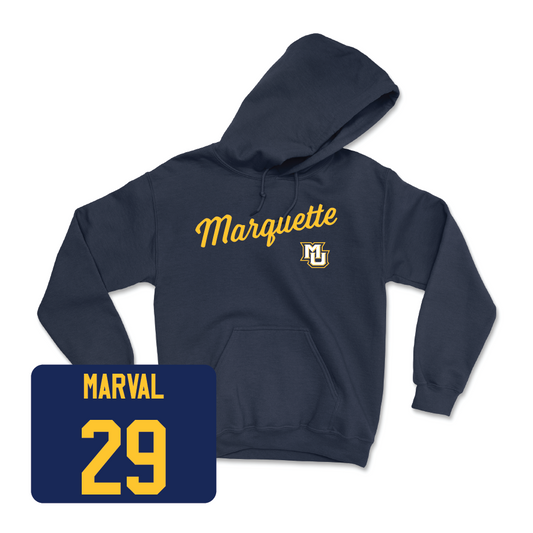 Navy Women's Lacrosse Script Hoodie  - Jasmine Marval