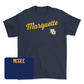 Navy Track & Field Script Tee  - Franklin McGee