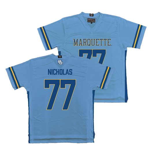 Championship Blue Marquette Men's Lacrosse Jersey  - Brady Nicholas