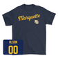 Navy Women's Soccer Script Tee - Chloe Olson