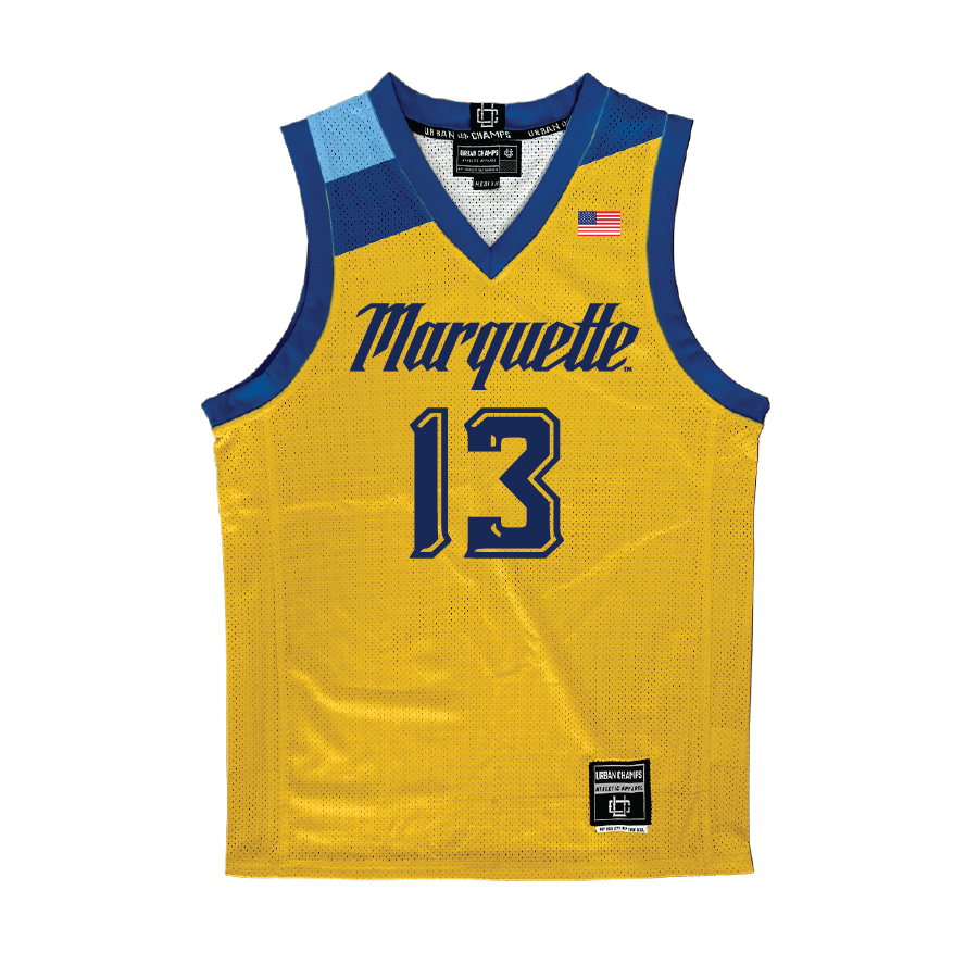 Gold Marquette Men's Basketball Jersey  - Royce Parham
