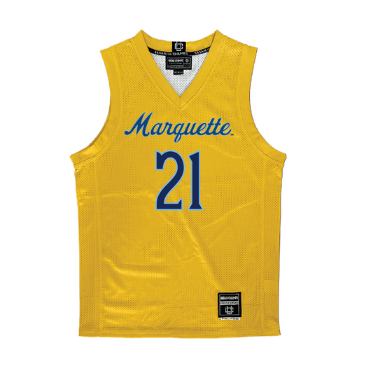 Gold Marquette Women's Basketball Jersey  - Kennedi Perkins